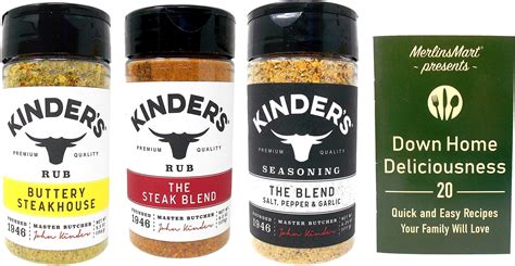 Kinder's Seasoning Rub 3 Flavor Variety - (1) Each: Buttery Steakhouse ...