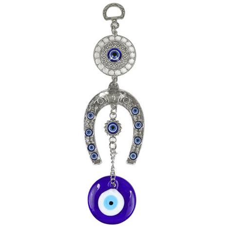 Metal Evil Eye Horse Shoe Nazar Battu Wall Hanging for Home Office Size ...