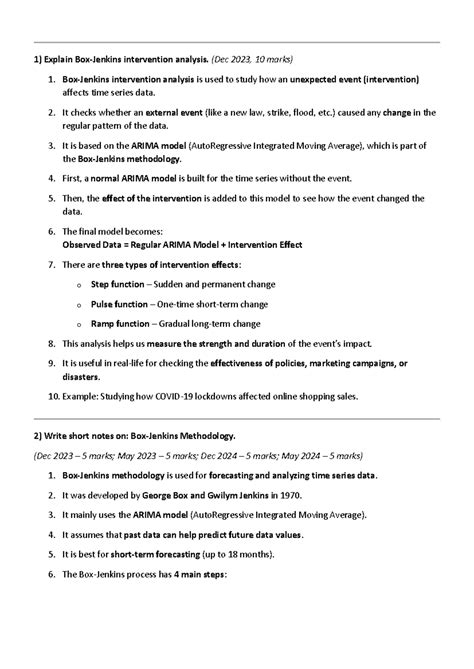 Intervention Analysis and Time Series Methodology (Mod 3-1) - Studocu