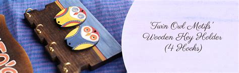 ExclusiveLane 'Twin Owl Motifs' Home Decorative Keychain Holder Key ...