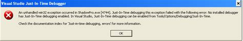 Image result for Jit Debugging Is Enabled Windows 1.0