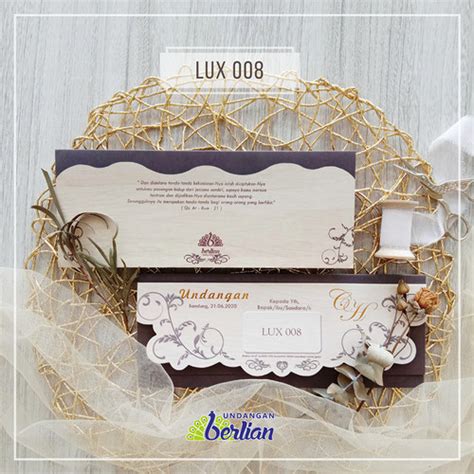 Jual Cetak Kartu Undangan Pernikahan Murah Series LUX 008 300Pcs - Kota ...