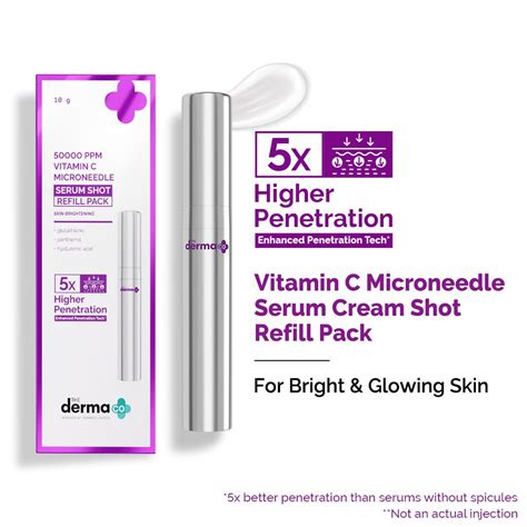 50000 PPM Vitamin C Microneedle Serum Shot Refill Pack - 10g – The Derma Co