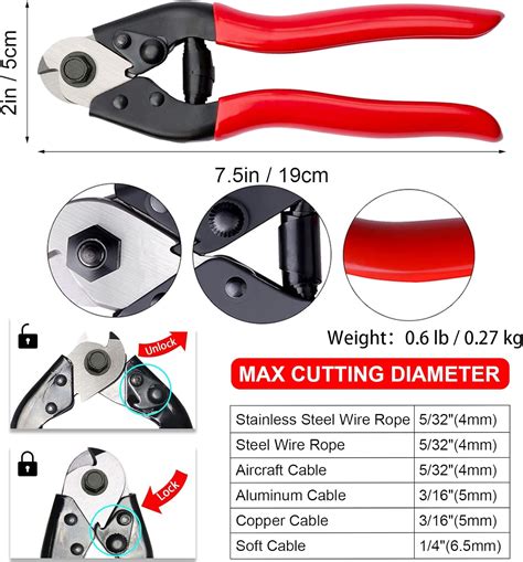 Buy Heavy-Duty Wire Rope Cutter (5/32inch) for DIY Projects, Railing ...