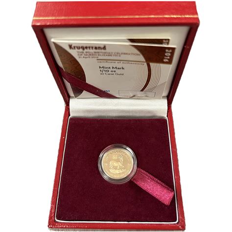 Proof Gold One Tenth Ounce Krugerrand - 2016, 90th Birthday - ATS Bullion