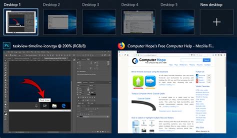 Task View Desktop View 的图像结果