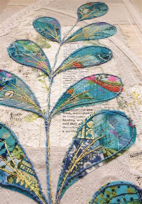 Original textile art: embroidered and embellished textile art | Etsy in ...