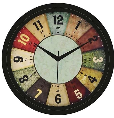 Buy RAMA CRAFTS Wall Clock with Beautiful Design, Floral Accent, 25 cm ...