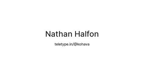 Nathan Halfon — Teletype