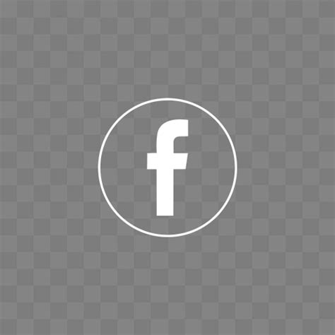 Facebook white logo icon free transparent png