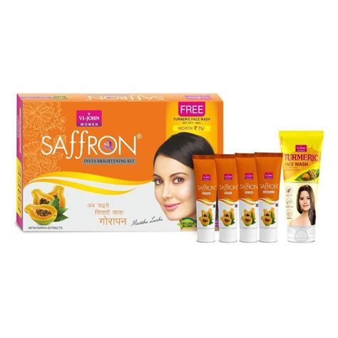 Buy VI-JOHN Women Saffron Insta Brightening Kit With Papaya Extracts Online