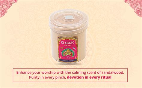 Klassic Sandalwood Tilak Puja Powder, Mysore Sandalwood, Chandan Powder ...
