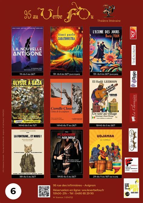 LE FESTIVAL 2025 DU VERBE FOU (95. Au Verbe Fou, théâtre littéraire ...