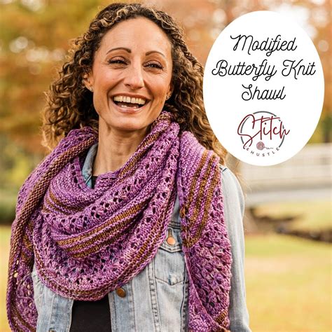 Modified Butterfly Knit Shawl Free Knitting Pattern — Stitch & Hustle