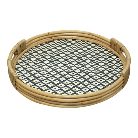 Handicraft Wicker Bamboo Basket Serving Tray - Vietnam Wholesale