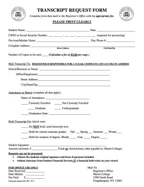 Snhu transcript request: Fill out & sign online | DocHub