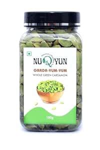 NUQYUN GREEN CARDAMOM WHOLE (ELAICHI), ELAKKAI 100% NATURAL AND PURE ...