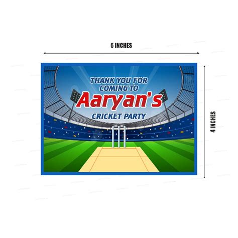 Cricket Theme Thank You Card | Party supplies online – Party Supplies India