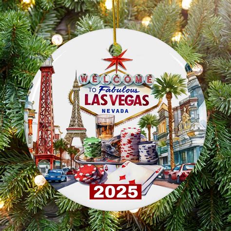 Las Vegas Christmas Ornament - Matte 2025 Travel Keepsake - Casino ...