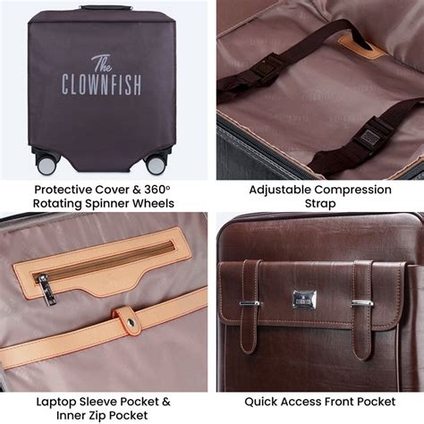 Clownfish Elite Series Laptop Trolley Bag | Overnighter Trolley Bags w ...