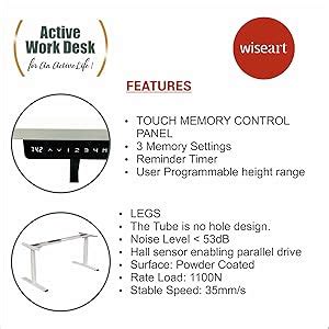 Wiseart Elevate Automatic Height Adjustable Table Desk Electric ...