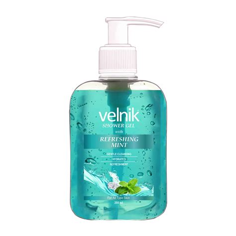 Velnik Mint Shower Gel - Refreshing Cleanse with Mint Extract