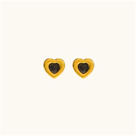 Heart Shaped Earrings - 18K Gold Plated Online at best price – ZAISHA