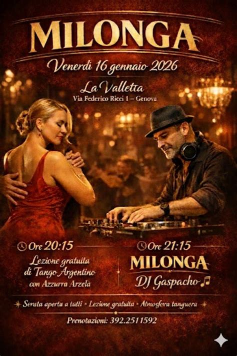 Inaugurazione 2026@Valletta Milonga del Venerdì- 16 Gennaio, La Nuova ...