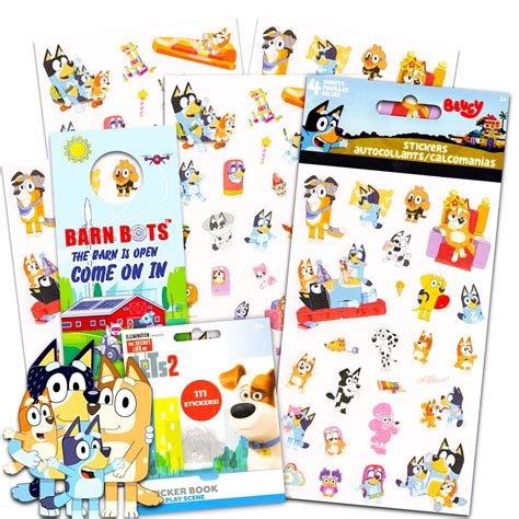 Buy Bluey Games Sticker Set for Kids - Party Supplies Bundle with 4 ...