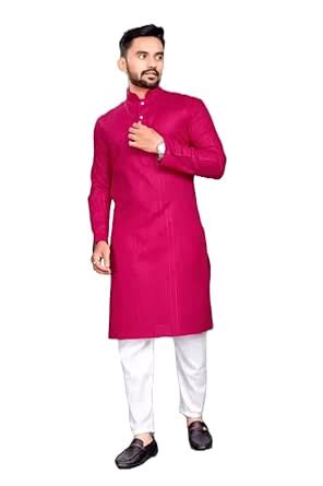 Buy Gauri Laxmi Enterprise Men's Cotton Blend Zari Straight Lining ...