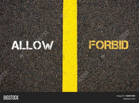 Antonym Concept Allow Image & Photo (Free Trial) | Bigstock