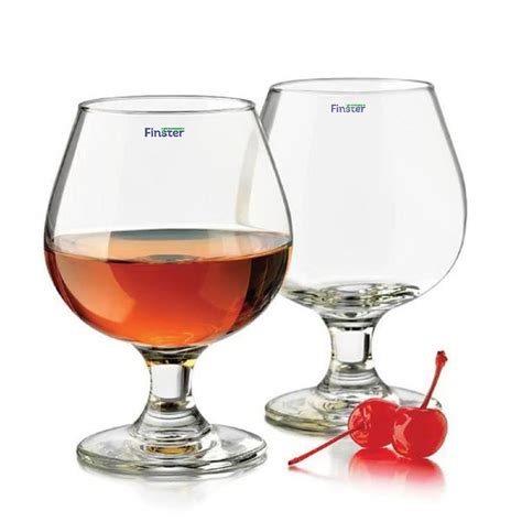 Buy FINSTER Crystal Brandy Wine Glass Set of 2 Premium (Ideal for ...