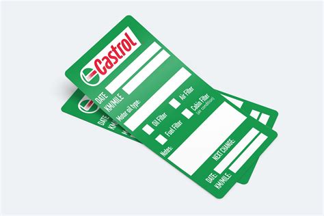 60 X Castrol Oil Change Service Reminder Stickers for Cars Trucks Vans ...