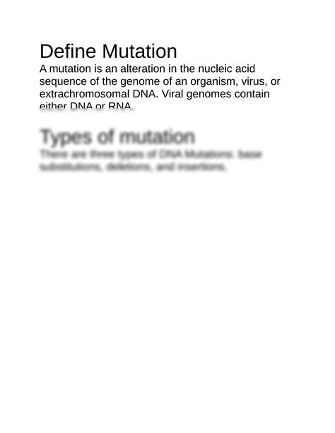 Image result for Define Mutation