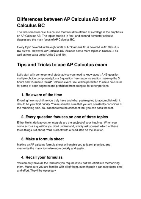 AP Calculus Tips 的图像结果