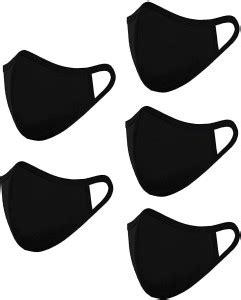 ribboon blue 100 % Cotton BLACK (11 TO 16 YEARS) 3D Face Mask Reusable ...