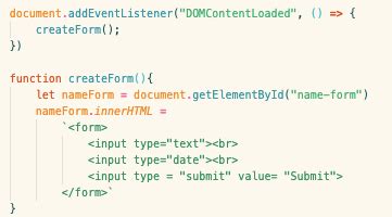 Image result for JavaScript Form Code Template