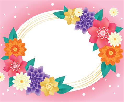 Spring Colorful Flowers Border Vector Art & Graphics | freevector.com