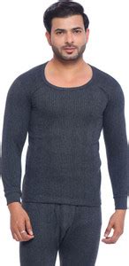 SHOTGEARS Cotton Lycra Blend Round Neck Solid Full Sleeves Gents Men ...