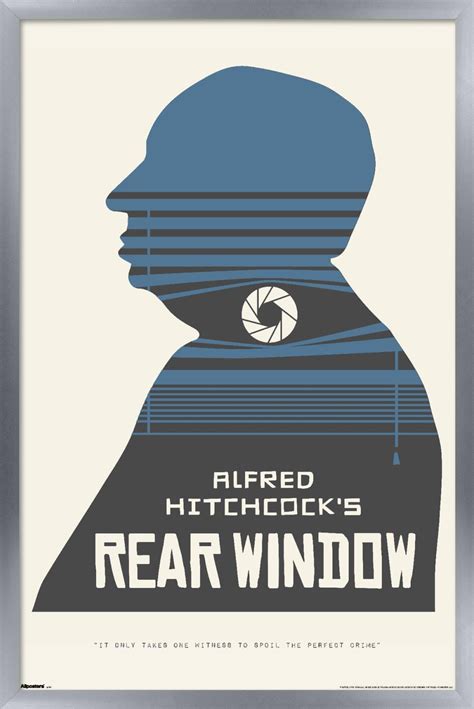 Alfred Hitchcock - Rear Window (1954) Silhouette Wall Poster, 14.725" x ...