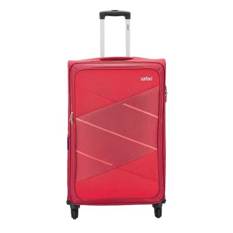 Safari Avenue 81 Cms 4W Red Polyester Soft Sided Checkin Spinner ...