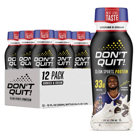 Amazon.com: DON’T QUIT Clean Sports Protein Shake - 33 Grams of Protein ...