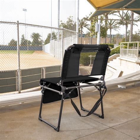 FOLDING STADIUM BLEACHER CHAIR - BLACK/BLACK - American Outdoor Supplies