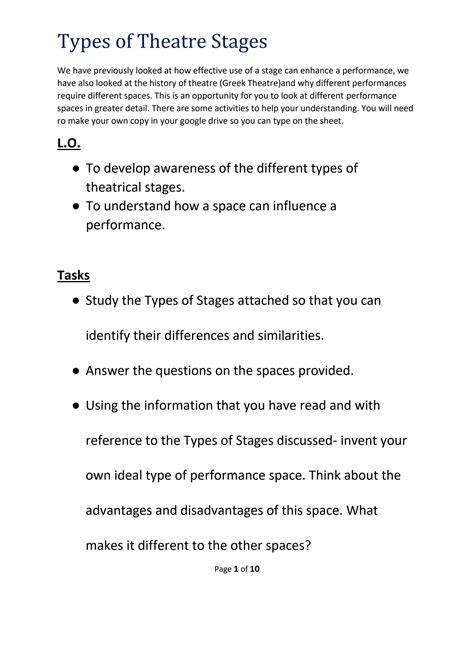 Types Of Theatre Stages