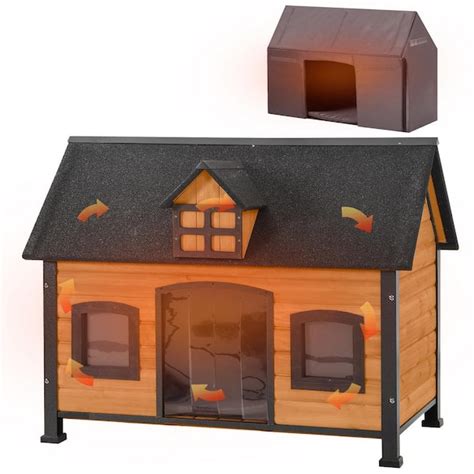 Aivituvin Outdoor Insulated Wooden Dog House with Soft Liner India | Ubuy