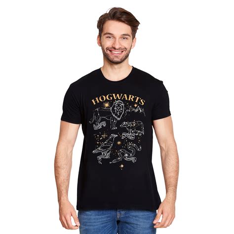 Harry Potter - Hogwarts Häuser Wappentier T-Shirt schwarz | Elbenwald