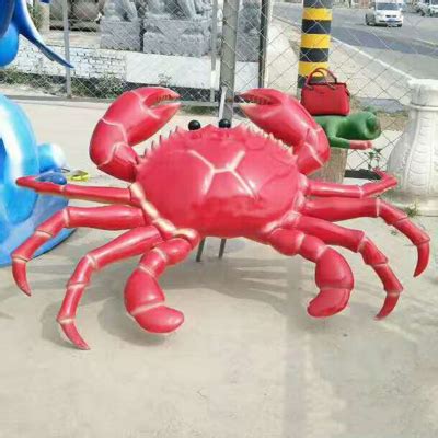 玻璃钢螃蟹雕塑 (1)-宏通雕塑