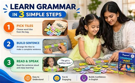 Buy Paapanest Grammar Hunt Educational Board Game – Games for Kids for ...