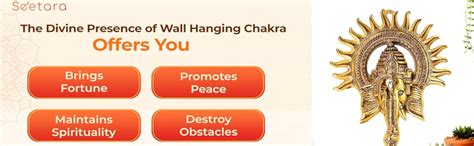 Buy Seetara Ganesha Wall Hanging Brass Finish Showpiece - Sun Chakra ...