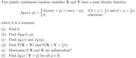 Image result for Jointly Continuous Random Variables